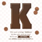 sinterklaas chocoladeletter K